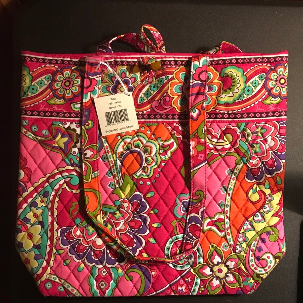 Vera Bradley Tote in Pink Swirls